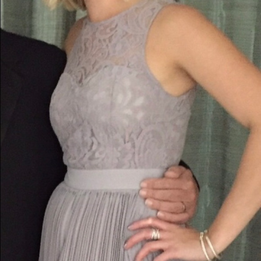 Lulus gray floor length gown